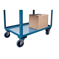 Deep Lipped Service Cart, 2 Tiers, 24" W x 47" H x 36" D, 1200 lbs. Capacity Superchem Industries