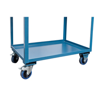 Mobile Service Cart, 2 Tiers, 24" W x 57" H x 40" D, 1200 lbs. Capacity Superchem Industries