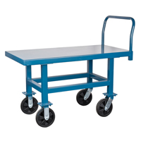 Elevated Platform Trucks, 48" L x 24" W, 2000 lbs. Capacity, Nylon Casters Superchem Industries