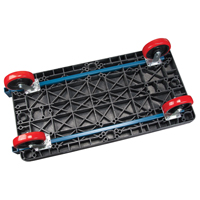 Chariots &agrave; plateforme en plastique, 48" lo x 24" la, 2500 lb cap, Roues Polyur&eacute;thane Superchem Industries