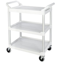 Service Utility Cart, 3 Tiers, 33" x 37" x 18", 200 lbs. Capacity Superchem Industries