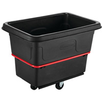 Heavy-Duty Utility Truck, Black Recycled Plastic, 26"/38-3/8" L x 26"/38-2/5" W x 28-1/4"/28-3-10" H, 8 cu. Ft. Volume, 700 lbs. Capacity Superchem Industries