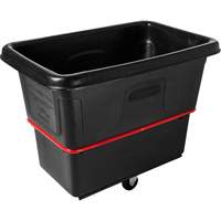 Heavy-Duty Utility Cube Truck, Black Recycled Plastic, 43-1/4" L x 28" W x 33-3/4" H, 12 cu. ft. Volume, 800 lbs. Capacity Superchem Industries