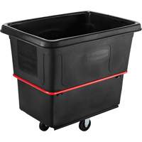 Heavy-Duty Utility Truck, Black Recycled Plastic, 44-3/8" L x 31" W x 38-1/4" H, 16 cu. ft. Volume, 1000 lbs. Capacity Superchem Industries