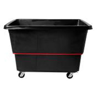 Heavy-Duty Utility Truck, Black Recycled Plastic, 59"/34-5/8" L x 34"/59-1/64" W x 42-1/16"/42-7/8" H, 27 cu. ft. Volume, 1200 lbs. Capacity Superchem Industries