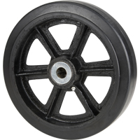 Mold-On Rubber Wheels, 8" (203.2 mm) Dia. x 2" (50.8 mm) W, 600 lbs. (272.155 kg.) Capacity Superchem Industries
