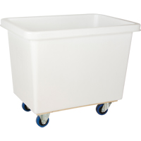 Tapered Wall Box Truck, White Polyethylene, 37" L x 26" W x 31" H, 9 cu. ft. Volume, 600 lbs. Capacity Superchem Industries