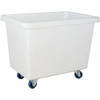 Tapered Wall Box Truck, White Polyethylene, 39" L x 27" W x 31" H, 12 cu. ft. Volume, 600 lbs. Capacity Superchem Industries