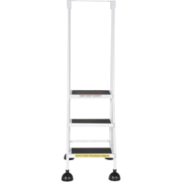 Stop-Step Ladders, 3 Steps, 16" Step Width, 28-11/16" Platform Height, Steel Superchem Industries