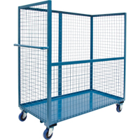 Wire Mesh Stock Truck, Steel, 24" x 55" x 36", 1200 lbs. Capacity Superchem Industries