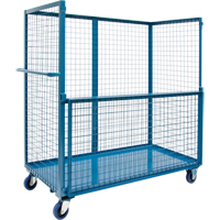 Wire Mesh Stock Truck, Steel, 24" x 55" x 36", 1200 lbs. Capacity Superchem Industries