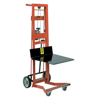 Platform Lift Stacker, Hand Winch Operated, 750 lbs. Capacity, 40" Max Lift Superchem Industries
