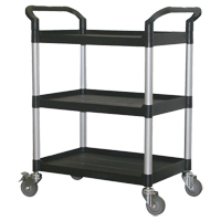 Utility Cart, 3 Tiers, 33-1/2" x 39-3/8" x 19", 300 lbs Capacity Superchem Industries