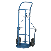 Professional Gas Cylinder Truck CC-1, Mold-on Rubber Wheels, 9" W x 7-1/4" L Base, 250 lbs. Superchem Industries