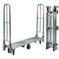 Aluminum U-Boat Folding Utility Cart, 16" W x 60" L, 1500 lbs. Cap., Polyurethane Wheels Superchem Industries