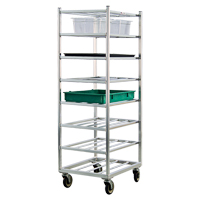 Shelf Cart, 8 Tiers, 20-7/8" W x 67" H x 27" D, 600 lbs. Capacity Superchem Industries