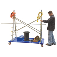 Chariot &agrave; cadre en A pour barres et tuyaux, Acier, 36-3/4" la x 73-3/4" p x 72-1/2" h, Capacit&eacute; de 2000 lb Superchem Industries