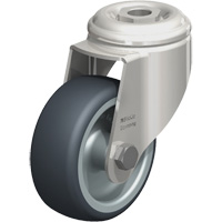 Roulette en &eacute;lastom&egrave;re thermoplastique acier inoxydable, Pivotant, Diam&egrave;tre 3-1/8" (79,5 mm), Capacit&eacute; 220 lb (100 kg) Superchem Industries