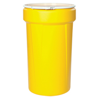 Nestable Polyethylene Drum, 55 US gal (45 imp. gal.), Open Top, Yellow Superchem Industries