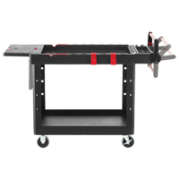 Chariot utilitaire robuste et polyvalent, 2 tiers, 25-1/5" x 36" x 51-1/2", Capacit&eacute; 500 lb Superchem Industries