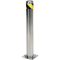 Safety Bollard, Stainless Steel, 36" H x 8" W, Silver Superchem Industries