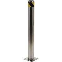 Safety Bollard, Stainless Steel, 42" H x 8" W, Silver Superchem Industries