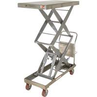 Manual Hydraulic Scissor Lift Table, 47-1/2" L x 24" W, Partial Stainless Steel, 1500 lbs. Capacity Superchem Industries