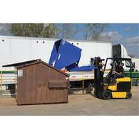 Self-Dumping Hopper, Steel, 3 cu.yd., Blue Superchem Industries
