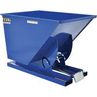 Self-Dumping Hopper, Steel, 1 cu.yd., Blue Superchem Industries