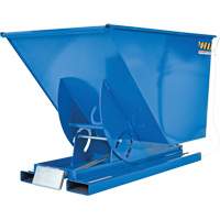 Self-Dumping Hopper, Steel, 1 cu.yd., Blue Superchem Industries