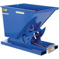 Self-Dumping Hopper, Steel, 1/2 cu.yd., Blue Superchem Industries