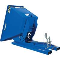 Self-Dumping Hopper, Steel, 3/4 cu.yd., Blue Superchem Industries
