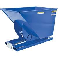 Self-Dumping Hopper, Steel, 1 cu.yd., Blue Superchem Industries