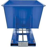 Self-Dumping Hopper, Steel, 1 cu.yd., Blue Superchem Industries