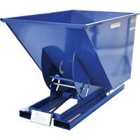 Self-Dumping Hopper, Steel, 1 cu.yd., Blue Superchem Industries
