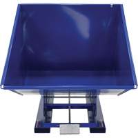 Self-Dumping Hopper, Steel, 2 cu.yd., Blue Superchem Industries