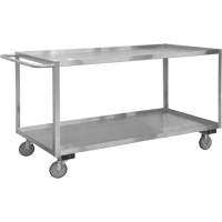 Chariot avec tablettes de calibre industriel, 2 Tiers, 18-1/8" la x 42" h x 35" p, Capacit&eacute; 1200 lb Superchem Industries