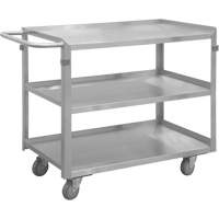 Chariot avec tablettes de calibre industriel, 3 Tiers, 16-3/4" la x 34" h x 30-7/16" p, Capacit&eacute; 600 lb Superchem Industries