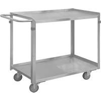 Chariot avec tablettes de calibre industriel, 2 Tiers, 16-3/4" la x 34" h x 36-7/16" p, Capacit&eacute; 600 lb Superchem Industries