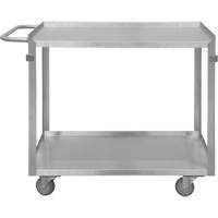 Chariot avec tablettes de calibre industriel, 2 Tiers, 22-1/2" la x 34" h x 42-7/16" p, Capacit&eacute; 600 lb Superchem Industries