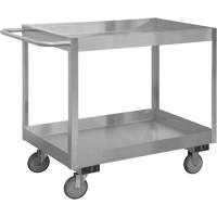 Chariot avec tablettes de calibre industriel, 2 Tiers, 18-1/8" la x 35" h x 36" p, Capacit&eacute; 1200 lb Superchem Industries