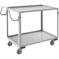 Chariot avec tablettes de calibre industriel, 2 Tiers, 22-1/2" la x 36-1/2" h x 42-7/16" p, Capacit&eacute; 600 lb Superchem Industries