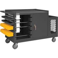 Mobile Wire Spool and Maintenance Cart, Steel, 5 Rod, 54-1/16" W x 35" H x 24" D, 1200 lbs. Capacity Superchem Industries