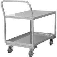 Industrial Grade Low Profile Shop Cart, 2 Tiers, 24-1/8" W x 40-3/4" D x 38-1/8" H, 1200 lbs. Cap. Superchem Industries