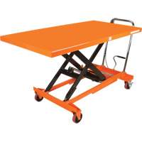 Hydraulic Scissor Lift Table, 63" L x 31-1/2" W, Steel, 1100 lbs. Capacity Superchem Industries
