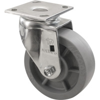 Roulette Emaxx, Pivotant, 4" (101,6 mm), Envirothane, 1000 lb (453,6 kg) Superchem Industries