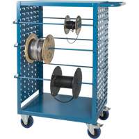 Mobile Wire Spool Cart, Steel, 6 Rod, 21" W x 48" H x 38" D, 1200 lbs. Capacity Superchem Industries