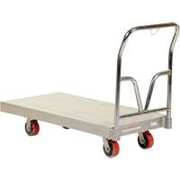 Aluminum Sheet Deck Platform Truck, 24" W x 48" L, 3600 lbs. Cap., Polyurethane Wheels Superchem Industries