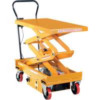 DC Powered Hydraulic Scissor Lift Elevating Cart, Steel, 39-3/4" L x 20-1/2" W, 1000 lbs. Capacity Superchem Industries