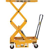 DC Powered Hydraulic Scissor Lift Elevating Cart, Steel, 39-3/4" L x 20-1/2" W, 1000 lbs. Capacity Superchem Industries